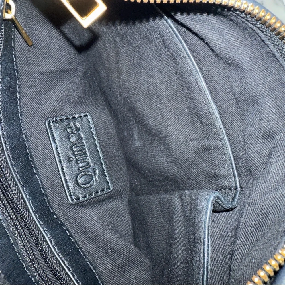 Quince Black Sheep leather Hobo Bag small - Picture 2 of 6